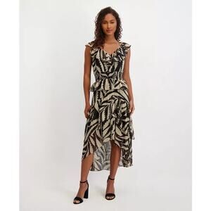 NWT Kensie Sleeveless Chiffon A-Line Dress Hi-Low Size 16